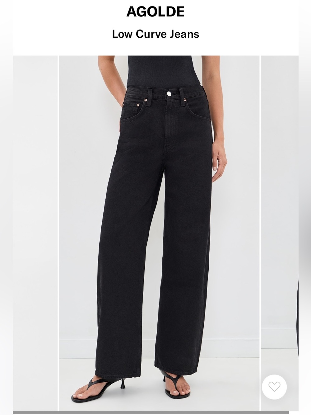 Agolde Black Low Curve Jeans